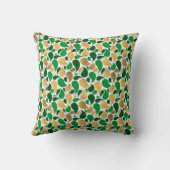 Groen en Goud Glitter Feestelijke Patroon Fusion Kussen (Achterkant)