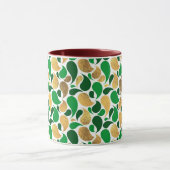 Groen en Goud Glitter Feestelijke Patroon Fusion Mok (Midden)