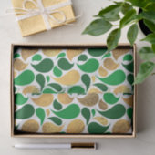 Groen en Goud Glitter Feestelijke Patroon Fusion Tissuepapier (Geschenk)