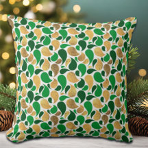 Groen en Goud Glitter Festive Patroon Fusie