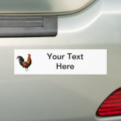 Groen en Goud  Haan Schilderen Bumpersticker (Op auto)