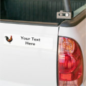 Groen en Goud  Haan Schilderen Bumpersticker (Op Truck)