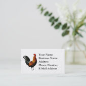 Groen en Goud  Haan Schilderen Visitekaartje (Staand voorkant)