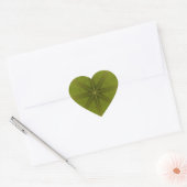 Groen en goud hart sticker (Envelop)