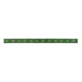 Groen en Goud Joy Christmas Wrapping Ribbon Satijnen Lint (Voorkant)