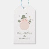 Groen en Goud Kerstfeest Cadeaulabel (Voorkant)