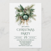 Groen en Goud Kerstfeest Kaart (Voorkant)