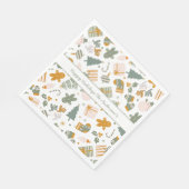 Groen en Goud Kerstfeest Servet (Hoek)