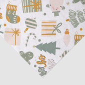 Groen en Goud Kerstfeest Tissuepapier (Detail)