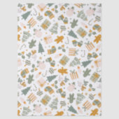 Groen en Goud Kerstfeest Tissuepapier (Voorkant)