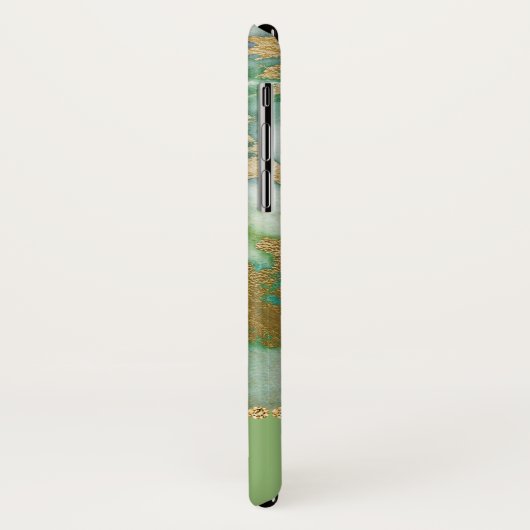 Groen en Goud Marmer Elegant Girly Case-Mate iPhone Case (Achterkant/links)