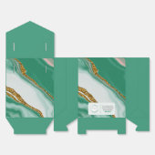 Groen en Goud Marmer Small Business Bedankdoosjes (Ongevouwen)