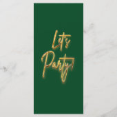 Groen en Goud Menu 3d Goud Tekst Minimalistisch on (Achterkant)