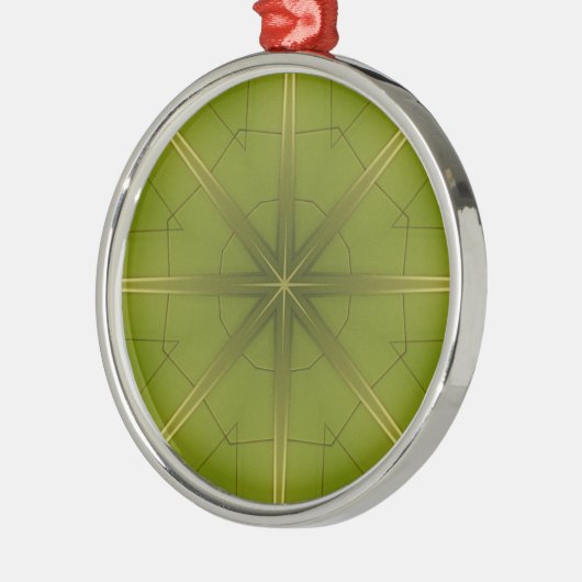 Groen en goud metalen ornament (Links)