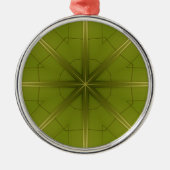 Groen en goud metalen ornament (Voorkant)