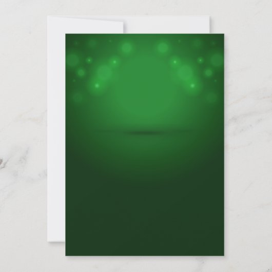 Groen en Goud Modern Kerstfeest, Kerstmis Kaart (Achterkant)