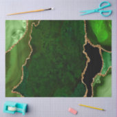 Groen en goud namaak glitters agaat tissuepapier (Craft)