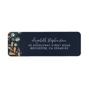 Groen en Goud Navy Blue Etiket