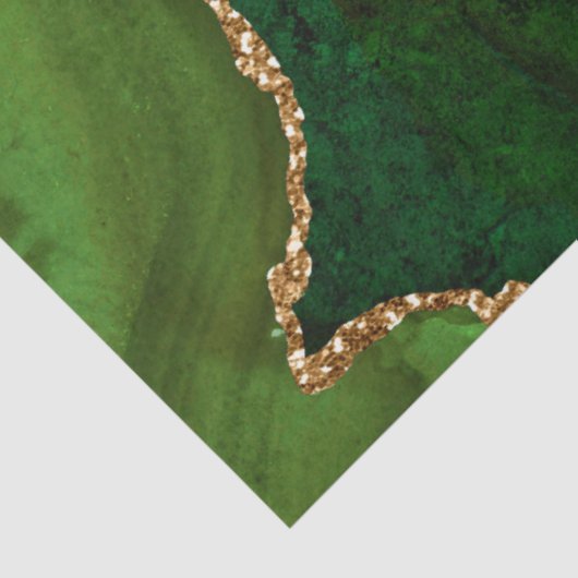 Groen en goud nep glitters agaat tissuepapier (Detail)