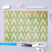 Groen en Goud Noodlijdende Art Deco Tissuepapier (Craft)