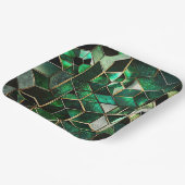 Groen en goud papieren bordje (Gebogen)