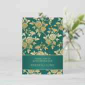 Groen en goud rozen Woedende Wowal Vernieuwing Gro Kaart (Staand voorkant)