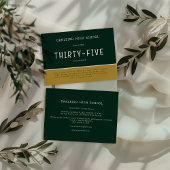 Groen en goud | School Reunion Alumni Party Kaart