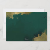 Groen en Goud Script Vrolijk Kerstfeest 2 Foto Feestdagenkaart (Achterkant)