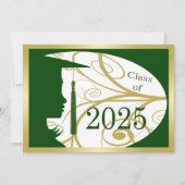 Groen en Goud Silhouet 2025 Kaart (Voorkant)