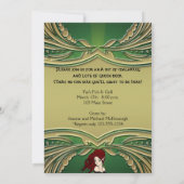 Groen en Goud St. Patrick Party Uitnodiging (Achterkant)