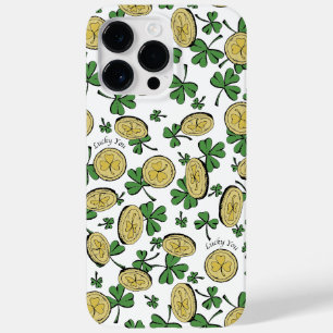 Groen en goud St Patrick's Lucky You Shamrock Case-Mate iPhone 14 Pro Max Hoesje