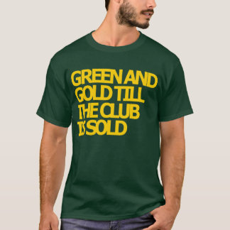 Groen en goud tot de club T-shirt wordt verkocht