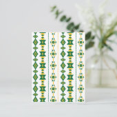 Groen en goud transparantie briefkaart (Staand voorkant)