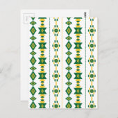 Groen en goud transparantie briefkaart (Voorkant / Achterkant)