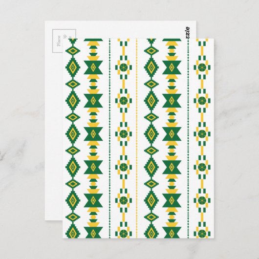 Groen en goud transparantie briefkaart (Voorkant / Achterkant)