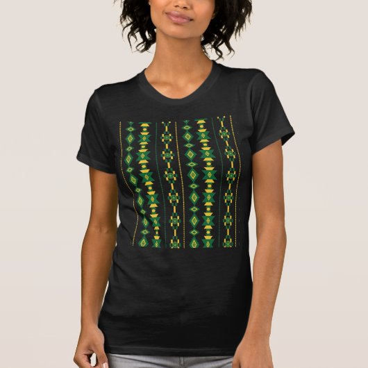 Groen en goud transparantie t-shirt (Voorkant)