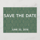 Groen en Goud Trouwen Save The Date Aankondigingskaart (Voorkant)