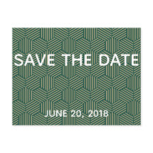 Groen en Goud Trouwen Save The Date