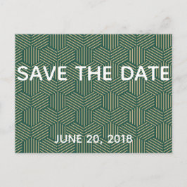 Groen en Goud Trouwen Save The Date Aankondigingskaart