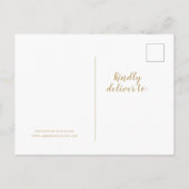 Groen en Goud Trouwen Save The Date Aankondigingskaart (Achterkant)