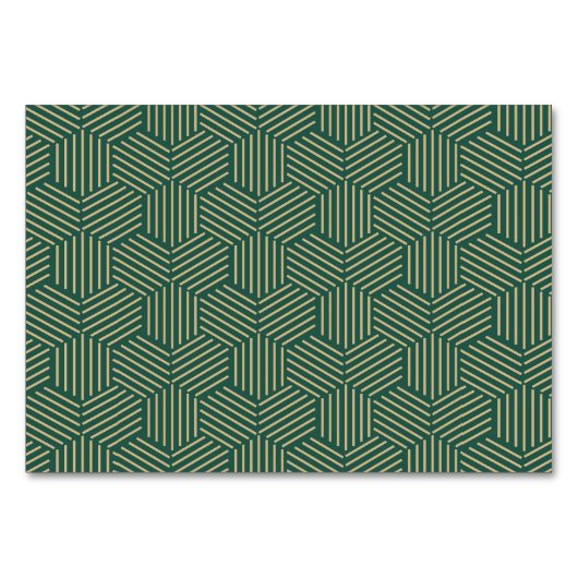 Groen en Goud Trouwtafel Kaarten (Achterkant)