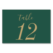 Groen en Goud Trouwtafel Kaarten (Voorkant)