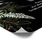 Groen en goud | Uw foto's delen QR-codeteken Poster (Hoek)