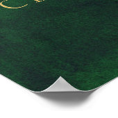 Groen en Goud Verjaardag Welkom Poster 18x24 (Hoek)