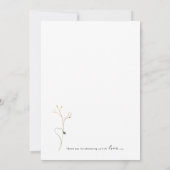 Groen en Goud Verticaal Baby shower Dank u Bedankkaart (Achterkant)