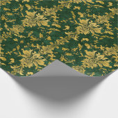 Groen en Goud Victoriaans Ontwerp Wrapping Paper Cadeaupapier (Hoek)