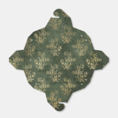 Groen en goud vintage bloemenpatroon bedankdoosjes (Uitgevouwen)