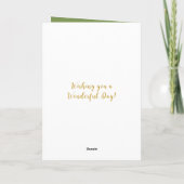 Groen en goud voeg foto's toe zuster verjaardag kaart (Achterkant)