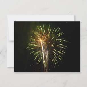 Groen en goud vuurwerk vakantie viering