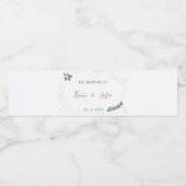 Groen en Goud Waterfles Etiketten (Enkel label)